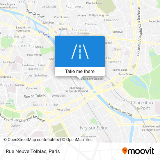 Rue Neuve Tolbiac map