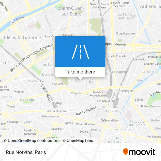 Rue Norvins map
