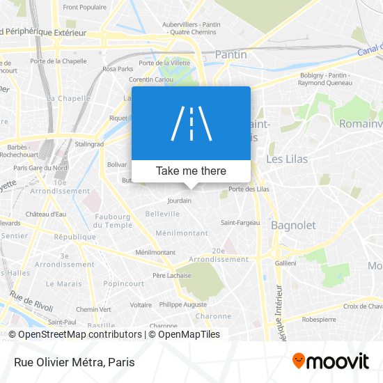 Rue Olivier Métra map