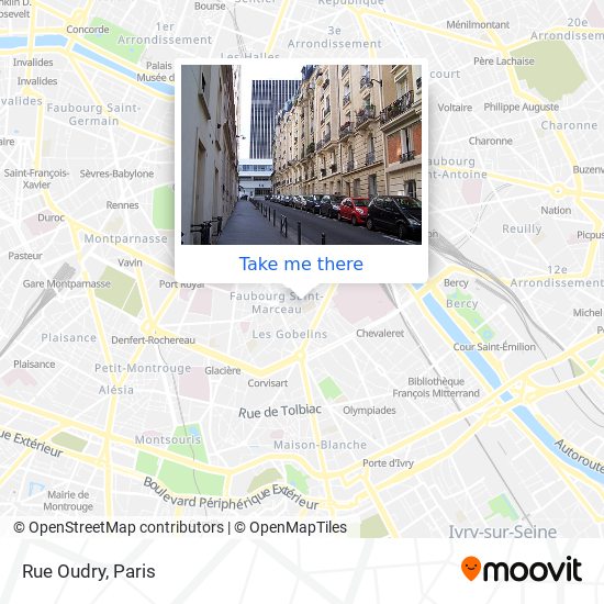 Mapa Rue Oudry