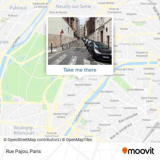 Rue Pajou map