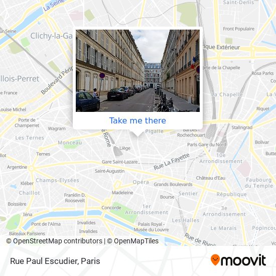 Mapa Rue Paul Escudier