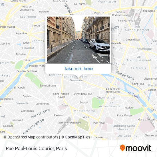 How to get to Rue Paul Louis Courier in Paris by Metro Bus Light