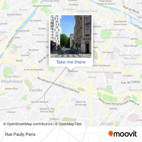 Mapa Rue Pauly