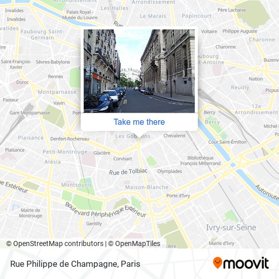 Mapa Rue Philippe de Champagne