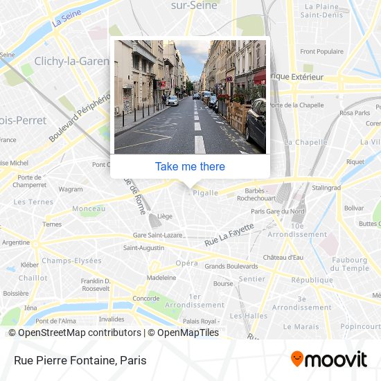 Mapa Rue Pierre Fontaine