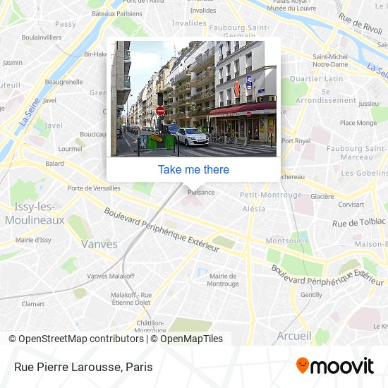 Mapa Rue Pierre Larousse