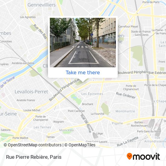 Mapa Rue Pierre Rebière