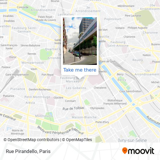 Mapa Rue Pirandello