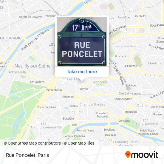 Rue Poncelet map