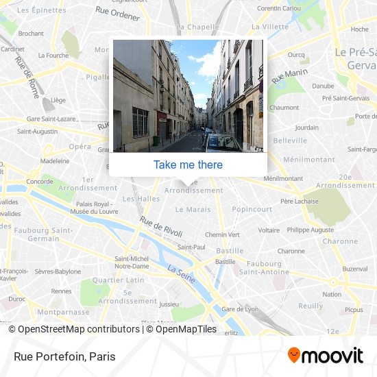 Mapa Rue Portefoin