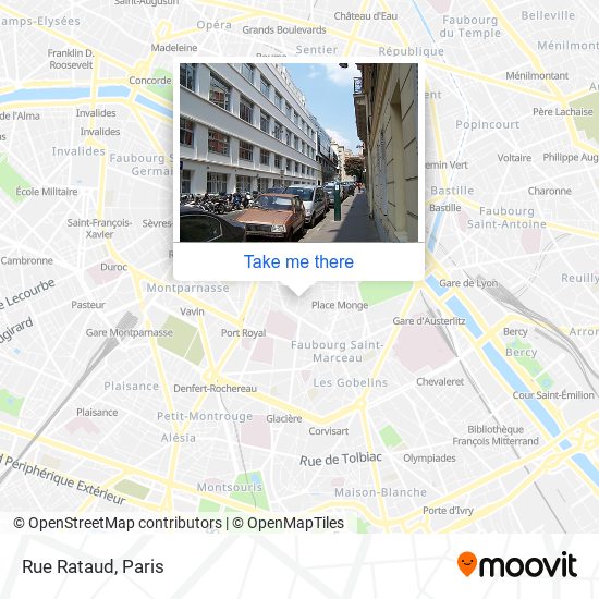 Mapa Rue Rataud