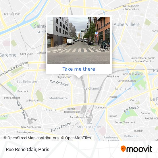 Mapa Rue René Clair