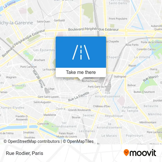 Rue Rodier map