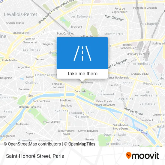 Rue Saint-Honoré map