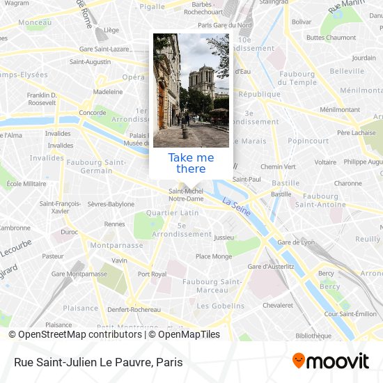 Rue Saint-Julien Le Pauvre map