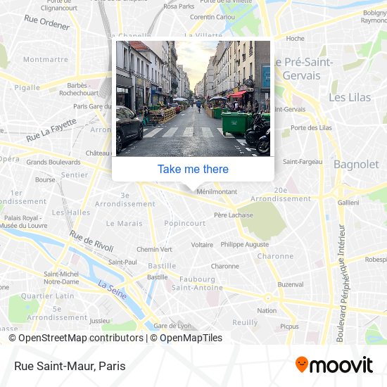 Mapa Rue Saint-Maur