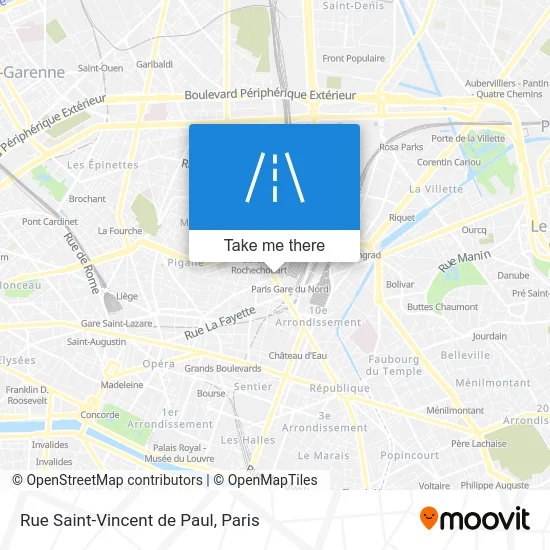 Rue Saint-Vincent de Paul map
