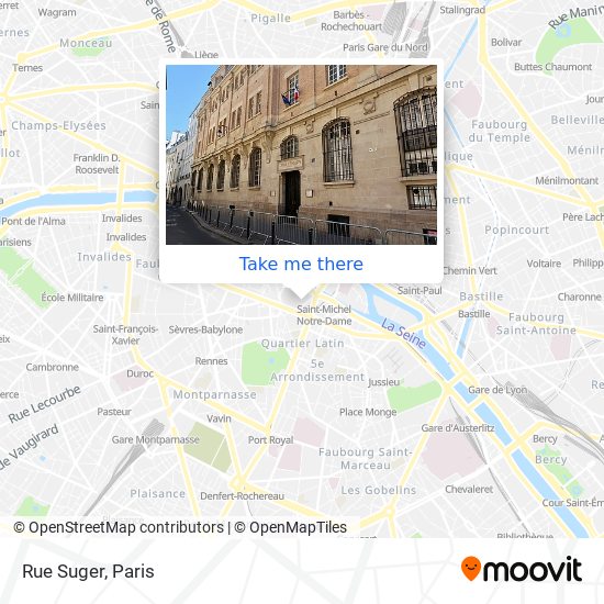 How to get to 28 Rue Serpente in Paris by Metro, Bus, RER, Train