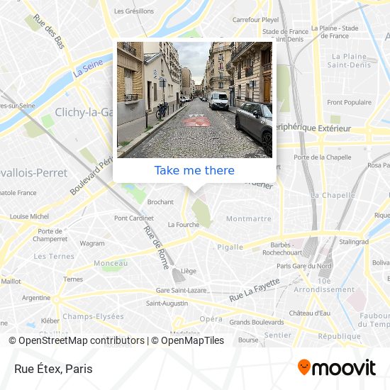 Rue Étex map