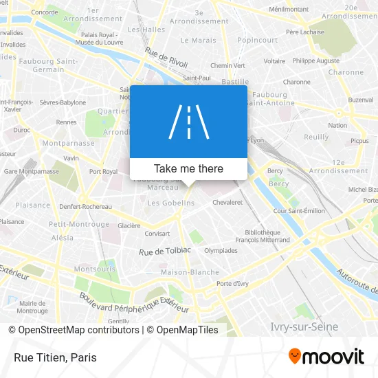 Rue Titien map