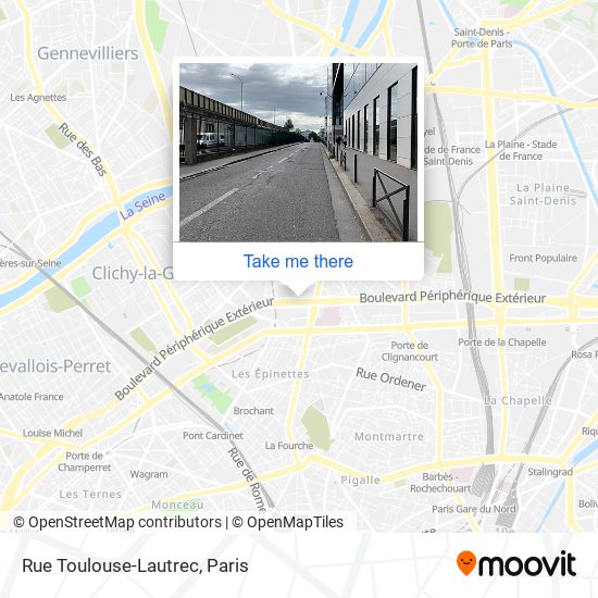 Mapa Rue Toulouse-Lautrec