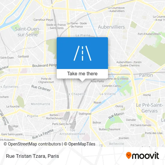Rue Tristan Tzara map