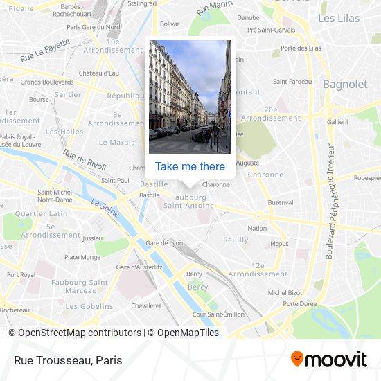 Rue Trousseau map