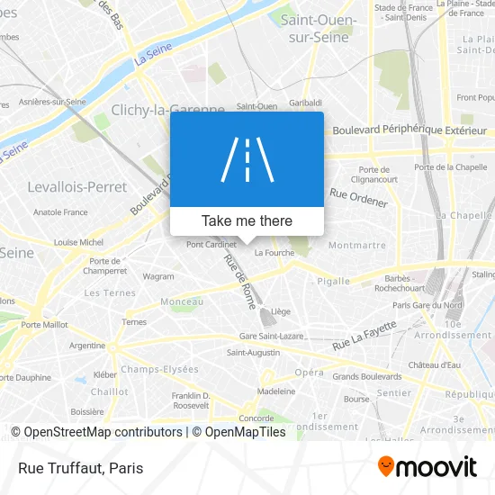 Rue Truffaut map