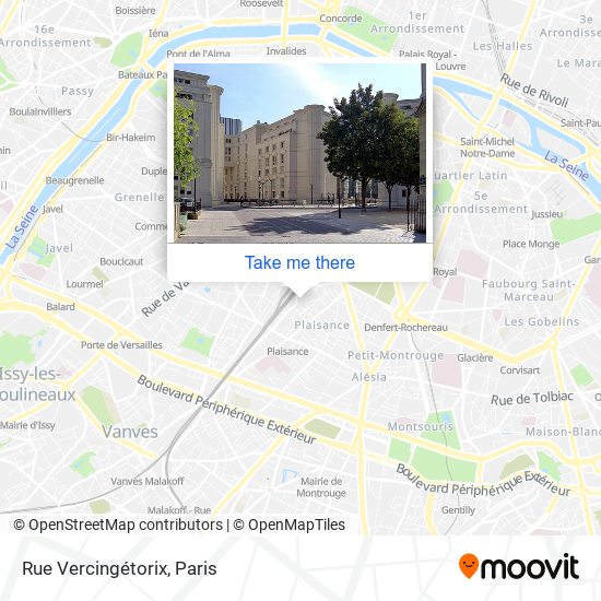 Mapa Rue Vercingétorix