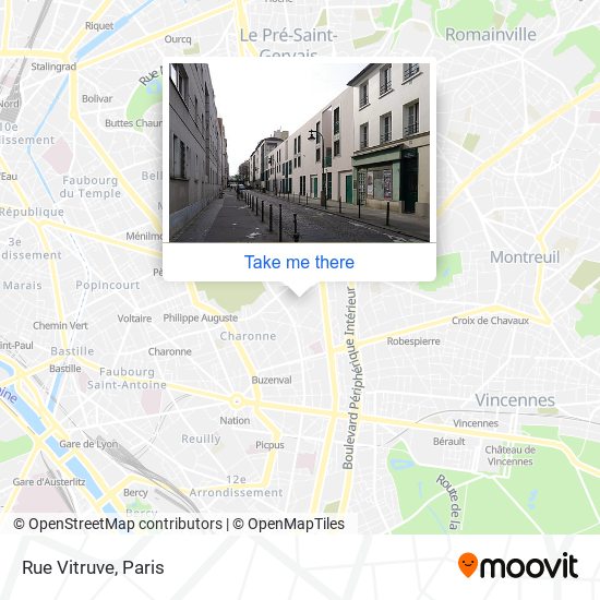 Rue Vitruve map