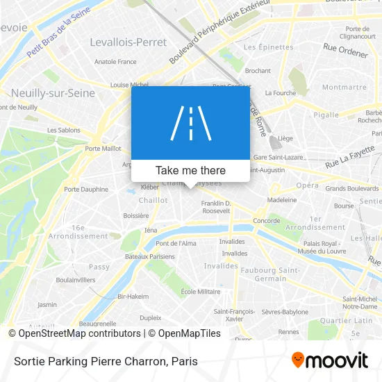 Sortie Parking Pierre Charron map