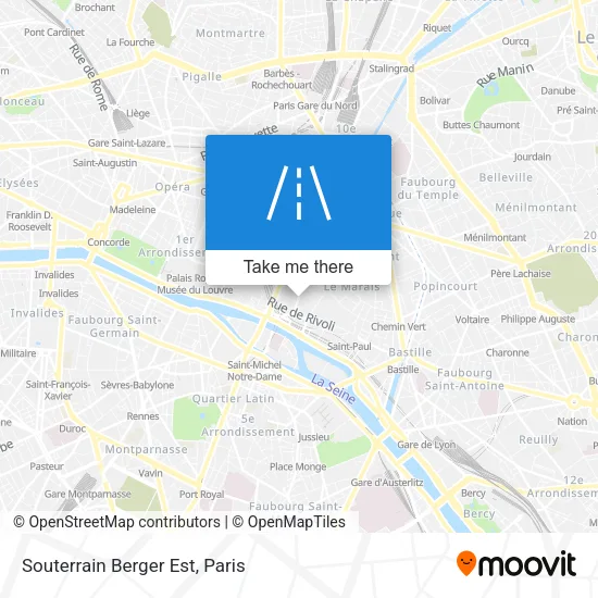 Souterrain Berger Est map