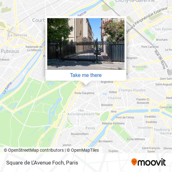 Square de L'Avenue Foch map