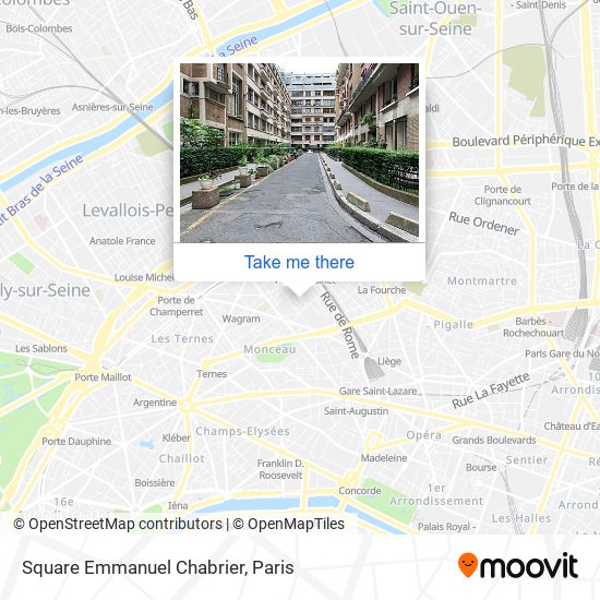 Mapa Square Emmanuel Chabrier