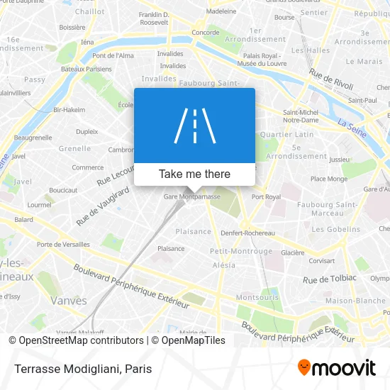 Terrasse Modigliani map