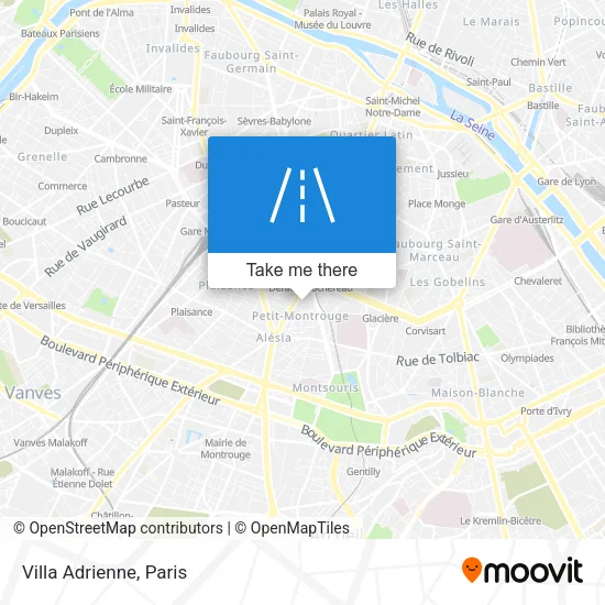Villa Adrienne map