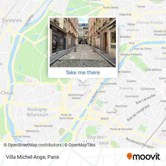 Mapa Villa Michel-Ange
