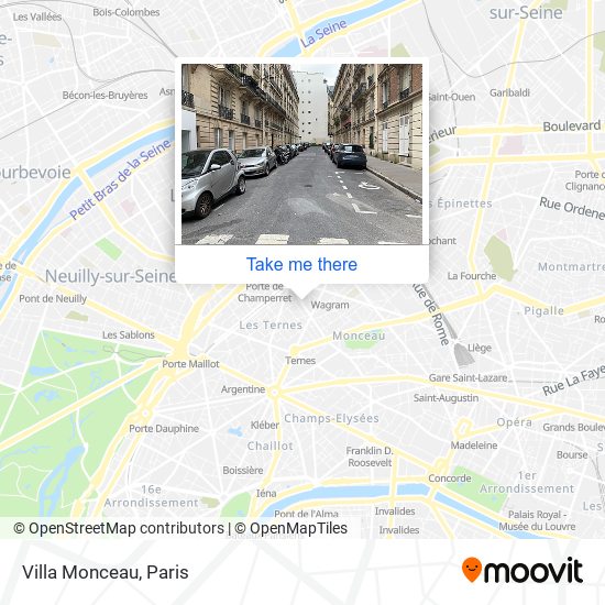 Mapa Villa Monceau