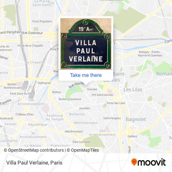 Mapa Villa Paul Verlaine