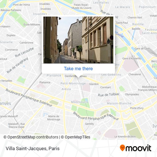 Mapa Villa Saint-Jacques