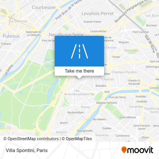 Villa Spontini map