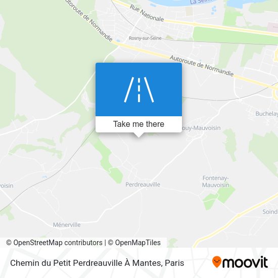 Chemin du Petit Perdreauville À Mantes map