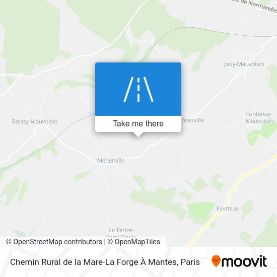 Chemin Rural de la Mare-La Forge À Mantes map
