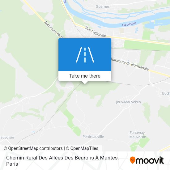 Chemin Rural Des Allées Des Beurons À Mantes map