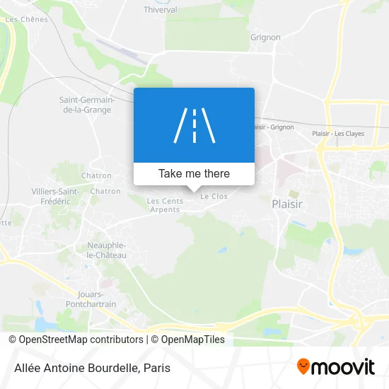 Mapa Allée Antoine Bourdelle