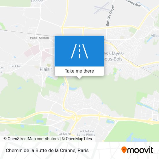 Chemin de la Butte de la Cranne map