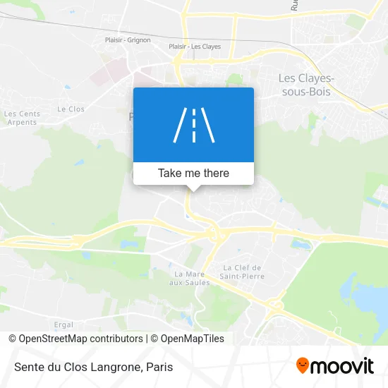 Sente du Clos Langrone map