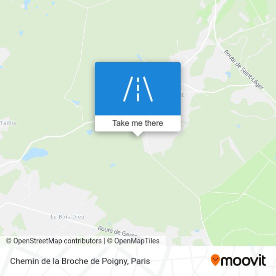 Chemin De La Broche De Poigny map