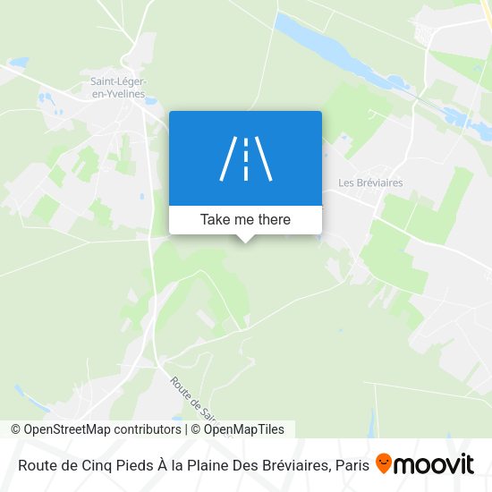 Route De Cinq Pieds À La Plaine Des Bréviaires map